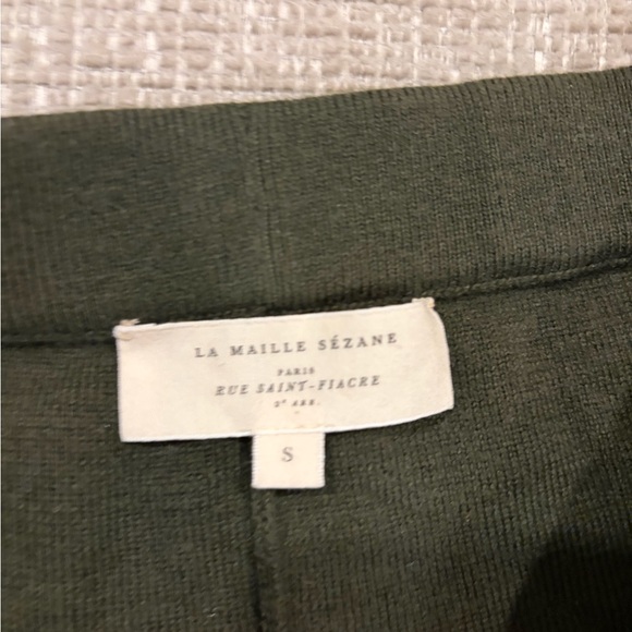 Sezane Matthew Trousers Size S Khaki - Picture 6 of 7